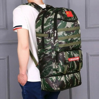 户外登山包旅行包双肩包男女超大容量军绿迷彩打工旅游背包防水
