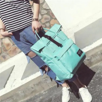 大容量书包女学生韩版校园原宿森系高中生双肩包ins超火背包男潮 清爽绿 加强版小号