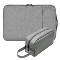 笔记本包男女13手提15 6华为荣耀16 1寸内胆14 流行灰-升级带手提+大容量电源包 12寸-(介绍里有尺码表参考)