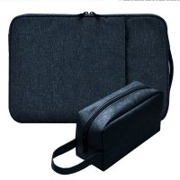 笔记本包男女13手提15 6华为荣耀16 1寸内胆 藏青色-升级带手提+大容量电源包 15.4寸-(介绍里有尺码表参考)