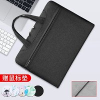 笔记本电脑包手提单肩男女13寸14寸15寸加厚简约商务防震防水苹果 15.6英寸 四面气囊版-深灰色-全包气囊防震