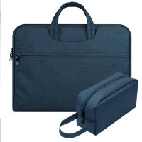 红米14寸笔记本电脑包小米air13 3寸pro15 6手提学 藏青色-横款手提+大容量电源包 小米15.6寸-(通用)