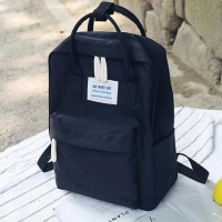 书包女学生韩版背包双肩包包女初中生高中生闺蜜原宿学院风中学生 黑色 小号