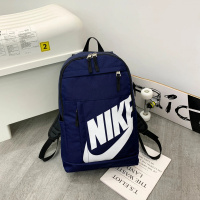 大容量新款双肩包校园学生女纯色书包韩版男初中高中运动包旅行包 新款藏蓝