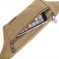 韩版时尚帆布手机腰包休闲运动隐形防盗贴身男女腰包旅游骑行背包