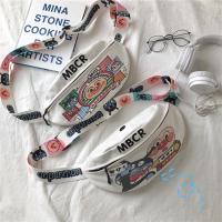 卡通腰包女潮ins街头可爱帆布小包斜挎女包日系原宿新款2019胸包