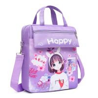 中小学生手提手拎袋课外辅导班单肩斜挎便捷双肩包轻便男女孩书包