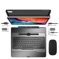 久宇 苹果iPad Pro12.9英寸妙控键盘扩展坞2020/2018款扩展HDMI可拆分磁吸背光键盘带笔槽休眠皮套壳