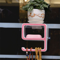 浴室置物架肥皂盒吸盘香皂无痕贴免打孔数字字母厕所卫生间收纳架 粉色[9字]