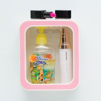 浴室置物架肥皂盒吸盘香皂无痕贴免打孔数字字母厕所卫生间收纳架 粉色【0字】