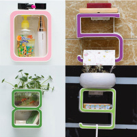 浴室置物架肥皂盒吸盘香皂无痕贴免打孔数字字母厕所卫生间收纳架 [0589]装