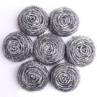 不锈钢不渣钢丝球刷锅刷碗厨房神器洗锅洗碗带手柄刷子清洁用品 试用装5个 超大号