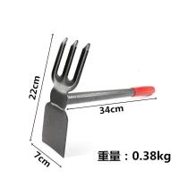 钢柄锄头除耙子种菜种花挖笋松土神器两用挖土家用农用园艺工具 灰色碳钢锄耙双用