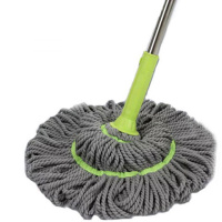 自拧水拖把旋转免手洗地拖必卡锁家用吸水拖把挤水钢杆拖布墩布头 一个拖把头+杆子