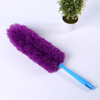 鸡毛掸子家用不毛可弯曲可伸缩加长灰尘掸车用除尘掸子 紫色[不带杆]