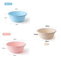 塑料洗脸盆家用大号盆子水盆加厚洗衣盆洗脚盆学生宿舍三件套脸盆 随机颜色(可指定)四个装(小+中+大+加大)