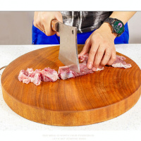 越南花梨木砧板刀板切菜板菜板实木家用厨房面板占板粘板案板 不锈钢简约提手(24X4cm)