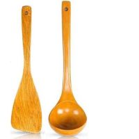 [不伤锅]锅铲子厨房木铲子不粘锅专用铲炒菜锅铲饭勺子汤勺套装 煎铲+汤勺