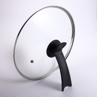锅盖钢化玻璃盖不粘锅蒸锅家用透明盖子炒锅30 32 通用圆把手 30CM可立把手