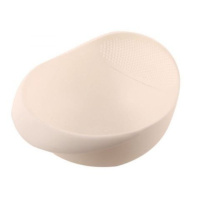 创意家用厨房洗米筛淘米盆洗米器塑料沥水洗菜篮洗水果篮洗菜筐 小号白色