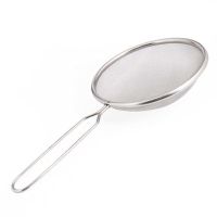 304不锈钢超细密豆浆机过滤网水果汁油渣脂沫漏勺网蛋清分器 14厘米