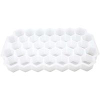 硅胶冰格模具自制冰块模具DIY冰淇淋学糕模具带盖制冰盒冰冻模具 透明色(无盖)