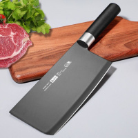 [工厂直销]家用厨刀菜刀菜板不锈钢锋利耐用高硬度钢材厨房刀具 [德国工艺]黑刃菜刀