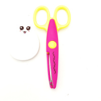 儿童剪刀安全剪刀幼儿园小学生圆头手工剪纸剪刀小剪子套装批发 花边剪刀(邮戳纹款)