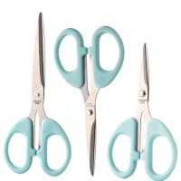 不锈钢小剪刀办公剪刀剪刘海剪子线头剪手工剪纸家用剪刀学生剪刀 北欧蓝 中号3把