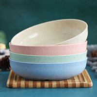 微波炉盘子碟子吐骨头家用创意可爱小麦秸秆餐盘塑料碟水果盘菜盘 [吐骨碟深款]北欧四色14.5CM 日常[4个盘]