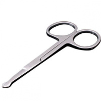 不锈钢修鼻毛剪刀女士修眉毛小剪刀刮胡男士鼻毛修剪器鼻毛器 B款[普通版材质较差]修鼻毛刀-圆头 5把