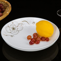 盘子 菜盘套装方盘圆形饭盘景德镇餐具方形碟子盘子陶瓷 菜碟菜盘 简爱8英寸6个圆盘