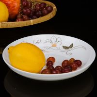 盘子 菜盘套装方盘圆形饭盘景德镇餐具方形碟子盘子陶瓷 菜碟菜盘 香榭丽舍8英寸圆盘6个