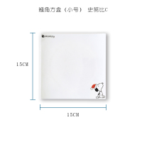 创意牛排盘陶瓷盘子方盘平盘家用早餐盘西餐盘子碟子西餐餐具套装 史努比C 翘角方盘套装