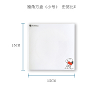 创意牛排盘陶瓷盘子方盘平盘家用早餐盘西餐盘子碟子西餐餐具套装 史努比E 翘角方盘小号