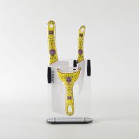 陶瓷刀刀具套装家用厨房陶瓷菜刀水果刀辅食刀具熟食切菜刀切肉刀 奢黄图腾三件套带刀架(发)