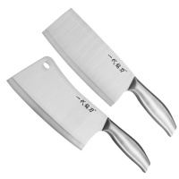 菜刀家用菜刀切菜刀骨刀刀具套装厨房用品菜刀锋利剔骨刀切肉刀 全钢菜刀+全钢骨刀