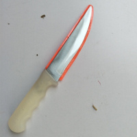 上市锰钢锯条屠宰刀剔骨刀分割刀杀鱼刀杀鸡刀 塑料柄308割肉刀一个