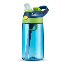 儿童吸管杯学饮杯防漏男女宝宝水壶幼儿园防摔杯子小学生水杯便捷 海洋蓝 单杯+杯套