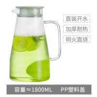 加厚大容量无铅玻璃壶 冷水壶饮料壶凉水壶果汁壶扎啤壶家用水瓶 1.8升嘟嘟壶(直接倒开水)