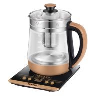 万利达[ 以换代修]1.8L24大功能高硼硅壶身养生壶 烧水壶花茶壶 [升级款]黑金款+滤网