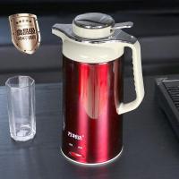 万利达保温家用电热水壶烧水壶2.0L大容量双层防烫电热水壶煮茶壶 升级版2.5L红色