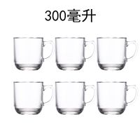 戈莱诗冷水壶玻璃水杯大容量玻璃杯套装杯子家用凉水壶茶壶 6只圆款把手杯