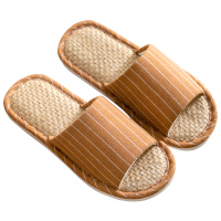 拖鞋女春夏棉麻家居家用软底轻便卧室木地板静音透气防滑亚麻拖鞋
