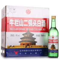 牛栏山二锅头56度出口美国绿瓶750ml*6清香型高度白酒整箱装