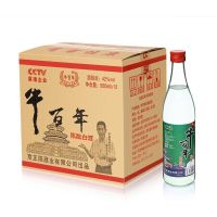 北京二锅头42度牛百年陈酿新一代浓香型粮食白酒500ml*12瓶整箱装