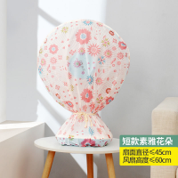 风扇罩防尘罩落地扇电风扇罩子立式收纳落地式保护罩防 加厚可水洗 素雅花朵全包款短款2个装