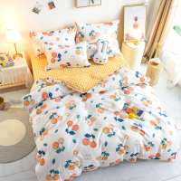 北欧风芦荟棉四件套学生宿舍三件套网红款ins床单被套床上用品DM