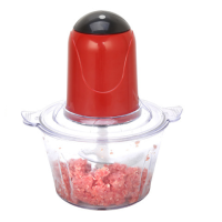 绞肉机家用全自动小型打馅碎菜蒜蓉搅拌机料理机碎肉多功能搅肉机K1|红色玻璃碗 2L