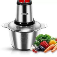 家用多功能料理机电动绞肉机小型家用切菜器搅拌机宝宝辅食机辣椒S6|3代不锈钢双速